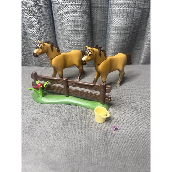 Playmobil Figures Fireman Soccer Ambulance Horses Chair Dishes Lot - Picture 2 of 13